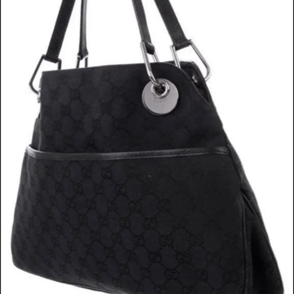 Authentic Gucci XL black shoulder bag signature GG monogram Amazing Condition! - Picture 4 of 14